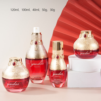 Ensemble de flacons en verre pour soins de la peau de luxe avancés, flacon en verre pour cosmétiques de luxe haut de gamme personnalisé en petite série avec marque déposée