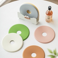 Tapis isolant en silicone rond épais style Instagram, dessous de plat nordique simple pour la maison et la cuisine, support de pot résistant à la chaleur