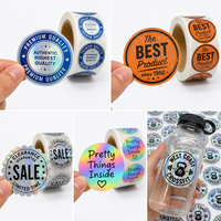 Étiquettes autocollantes personnalisées avec votre propre logo pour l'emballage des produits, les sacs à café, les bocaux et les boîtes de boulangerie