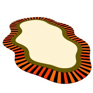 Tapis en laine 100% de qualité supérieure, tufté à la main, motif abstrait, avec envers en latex, pour hôtels, pour INDIAN TEXTILES H/L - Product Image 1