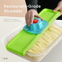 Professionele 2-in-1 groentemandoline-snijder 2,5 mm handmatige keukenmes duurzame voedselveilige PP vaatwasserbestendige voedselbereidingshulp