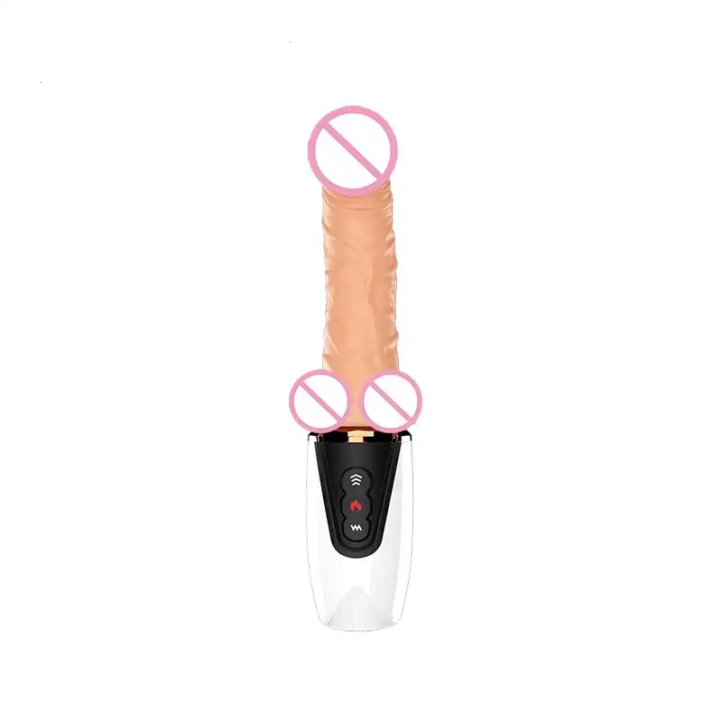 7 speed 360 Rotation Automatic Telescopic heating new top selling huge dildo female realistic cock extension with vibrator