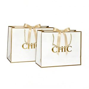 Bolsas de Papel Kraft Reciclado Ecológicas de Lujo Personalizadas al por Mayor con Asas de Cinta para Empaque de Ropa, Reutilizables y Reciclables - Product Image 2