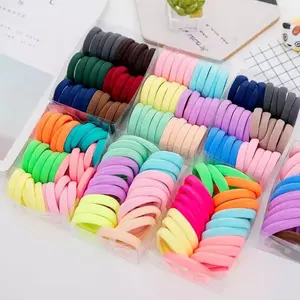 20-100Pcs Band Rambut Ekor Kuda Dasi Ikat Kepala Scrunchies Pack Scrunchie Elastis Tali Rambut untuk Wanita