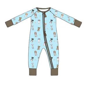 Custom Merino Wool Autumn/Winter 1 Piece Pajamas For Children