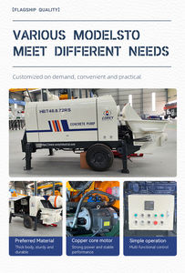 Bomba de Concreto Móvil Diésel Corey HBT60, Bomba de Concreto Hidráulica Portátil Montada en Remolque - Product Image 4