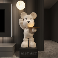 Grand motif violent d'ornements d'atterrissage d'ours en résine de haute qualité pour la décoration de la maison de meuble TV de salon ou le cadeau de pendaison de crémaillère
