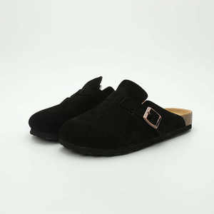 Sandales plates Birkenstocks de qualité supérieure en gros, fabriquées en Allemagne, pour l'extérieur, mules, sabots en cuir, daim, semelle en liège, sabots solides Birkenstocks - Product Image 2