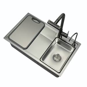 อ่างล้างจานสแตนเลสสตีลงานแฮนด์เมดสุดหรูจุผักในครัว - Product Image 5