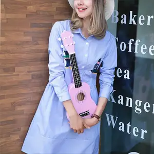 Farlley. ना गिटार 21 इंच महोगनी सोप्रानो चीन निर्माताओं गत्ते का डिब्बा गिटार
