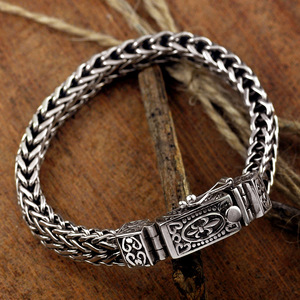 Pulsera de moda Vintage <span class=keywords><strong>para</strong></span> hombre tendencia tailandesa Original puro tejido a mano regalo <span class=keywords><strong>para</strong></span> novio estilo Hip Hop moda guapo - Product Image 2