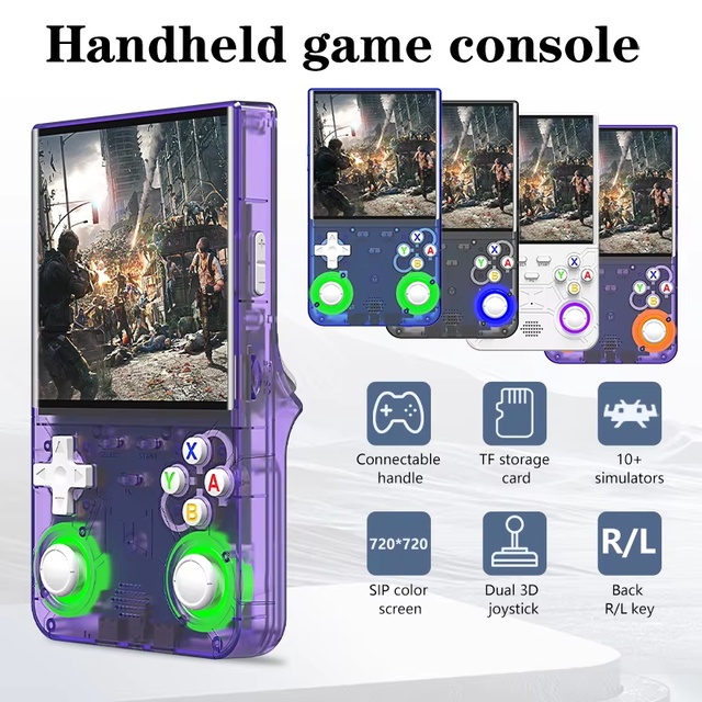 R36 Ultra Console Portable Retro Game 4.0 Inch IPS Screen Handheld Game Players Emulator Pocket Video Player 64GB 15000 Games