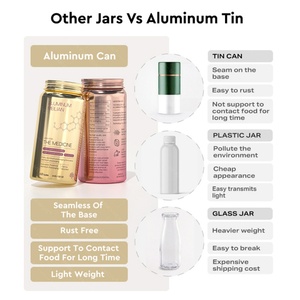 Bouteille en aluminium de qualité alimentaire pour compléments alimentaires, flacon métallique en aluminium pour pilules de suppléments de santé, vides avec bouchons à anneau de traction - Product Image 3