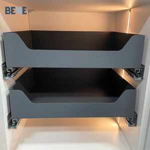 Accessoires de cuisine modernes : Organiseurs de tiroirs, panier coulissant à quatre côtés en plaque nanométrique, rangement écologique pour tiroirs de cuisine - Product Image 3