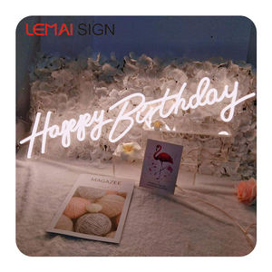 DS2023 Electronic Oh Baby Led logo Letter Lash <span class=keywords><strong>Sexy</strong></span> Love Good Vibes Open Activity Anime Lights Happy Birthday Neon Sign - Product Image 4