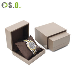 Leatherette Paper Personalized Jewelry Box Packaging Pendant Double <b>Ring</b> Box <b>Watch</b> Box for Jewelry - Product Image 3