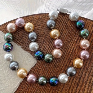 <span class=keywords><strong>Collar</strong></span> de Perlas de Imitación Grandes de 14 mm para Mujer, <span class=keywords><strong>con</strong></span> un Diseño Bohemio y un Efecto Minimalista de Cambio de Color - Product Image 5
