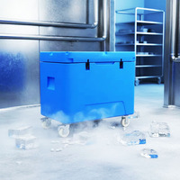 Glacière isotherme rotomoulée 330L, écologique, moderne, étanche, portable, à roulettes, pour glace sèche, avec logo personnalisable