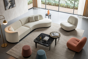 Divano Moderno Italiano da Ufficio, Divano da Terra per Hotel, Divano in Tessuto per Sale d'Attesa e Aree Pubbliche - Product Image 5