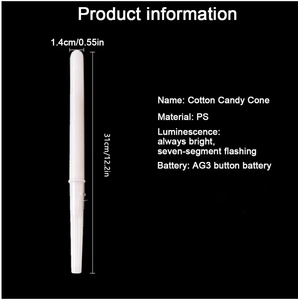 Bâtons lumineux LED colorés en gros pour cônes de barbe à papa, guimauves lumineuses réutilisables pour la Saint-Valentin, Halloween et les soirées - Product Image 6