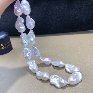 Collane da Donna in <span class=keywords><strong>Argento</strong></span> Sterling 925 Personalizzate, Perle Barocche d'Acqua Dolce di Alta Qualità 15-16mm, per Matrimoni e Fidanzamenti - Product Image 3