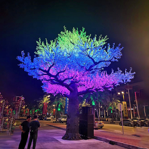 Iluminación Decorativa LED IP65 Personalizada al por Mayor, Árbol <span class=keywords><strong>de</strong></span> Flores <span class=keywords><strong>de</strong></span> Cerezo Artificial <span class=keywords><strong>de</strong></span> Resina Resistente a la Lluvia para Exteriores, Navidad y Parques - Product Image 4
