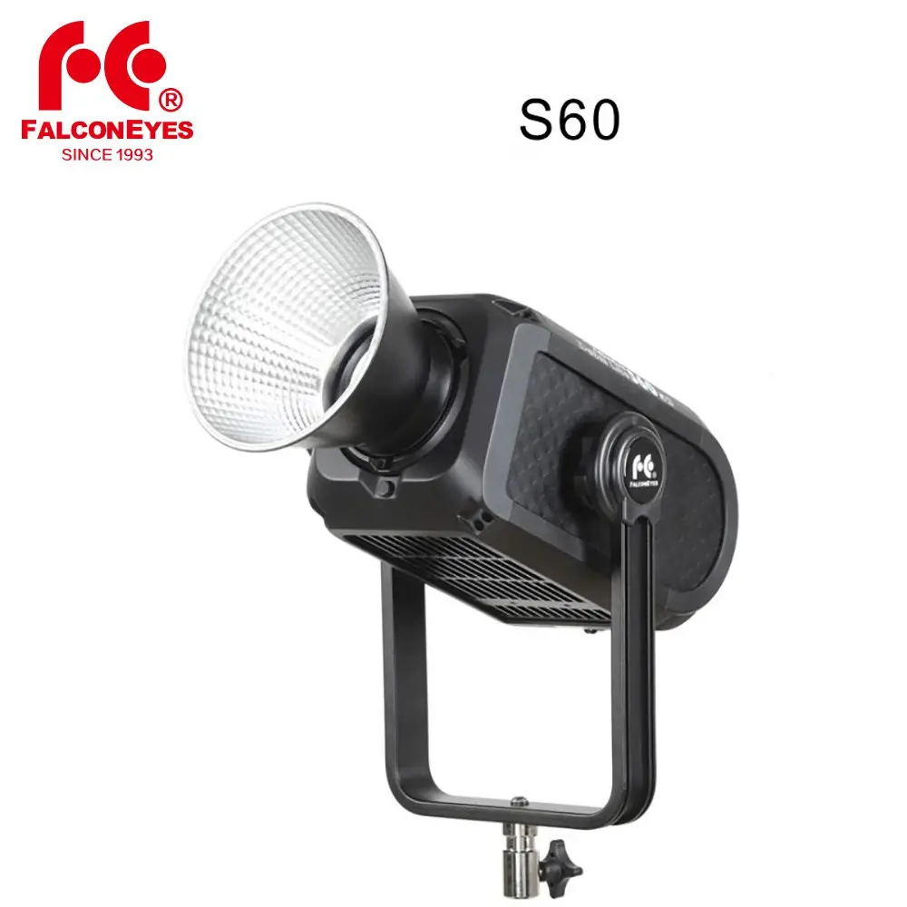 FalconEyes COB LED Studio Video Photography Fill Light 5600K Water-resistant 600W App Ctrl 9 Scene Effect For Movie Lighting S60