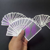 Kartu bermain kertas Premium dek Poker timah ungu Logo kustom kartu permainan kertas Premium UNTUK keluarga untuk pertunjukan sulap