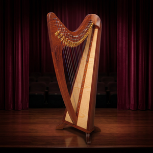 24 <b>String</b> Round Back Harp Rosewood - Product Image 2