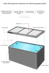 300 galloni di acquacoltura alta acquario con filtro per interni sistema acquaponica Ultra chiaro vetro decorazioni acquario soggiorno - Product Image 5