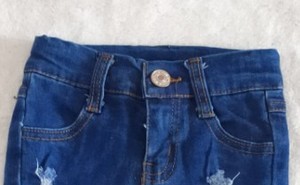 Pantalon évasé en jean pour fille, style tendance 2020, denim bleu, style troué, matière de haute qualité - Product Image 3