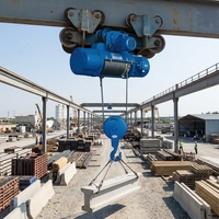 Palans électriques à fonctionnement stable de 10 tonnes et 20 tonnes, à vitesse simple ou double, 220V, palan électrique haute vitesse pour utilisation en extérieur