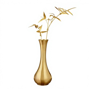 Florero Decorativo de Aluminio Moderno, Ecológico, Hecho a Mano, Duradero, Ligero, para Flores Frescas/Secas o Artificiales - Product Image 1
