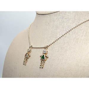 Collana di perline in argento Sterling 925 w/2 ciondoli per bambini Birthstone - Product Image 2