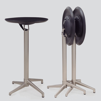 Table de bar ronde haute moderne, design pliable, pour usage commercial et domestique