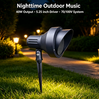 Haut-parleur d'extérieur à piquet pour jardin, étanche en ABS, 70/100V 40W, pour système audio paysager et patio