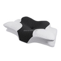 Oreiller cervical ergonomique de qualité supérieure, doux et confortable, avec support pour le dos, design en forme de feuilles marines et de papillon, pour la literie