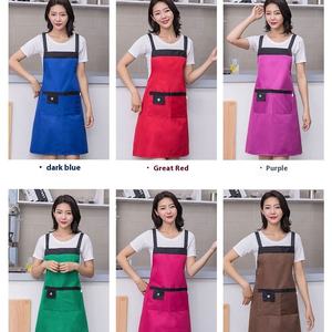 カスタマイズ可能<span class=keywords><strong>PVC</strong></span>大人用キッチンエプロンシンプル無地防水オイル-家庭用織りロゴ広告用調理用 - Product Image 4