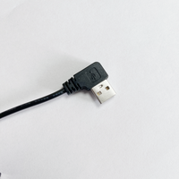 Cable de Alimentación USB a DC5.5*2.1 con Conector Recto en Ángulo de 90 Grados, Cable de Carga USB Tipo Figura 7 para Lámparas LED, Juguetes