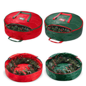Bolsa de Almacenamiento para Coronas Navideñas, Ecológica, Duradera y Sostenible, Bolsa de Regalo con Campanas - Product Image 1