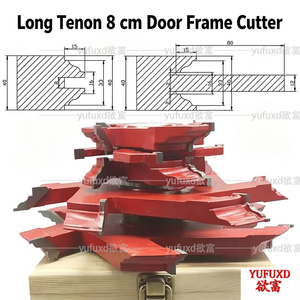 YUFU Hard Metal Face Mill Door Frame Tenon Knife Solid Wood Cabinet Splicing <b>Tool</b> OEM Customizable Uncoated HRC 60-62 for CNC - Product Image 1