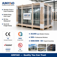 Fenêtre coulissante horizontale double vitrage insonorisée JUNYAO Factory USA 6063-T5 NFRC CE ODM pour penthouse