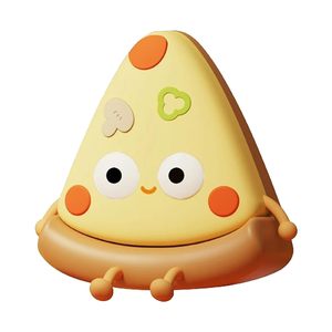 Lámpara Nocturna LED Pequeña Recargable, Lámpara de Mesa Kawaii de Silicona con Forma de Pizza, Luz USB LED para Decoración de Habitación Infantil - Product Image 1