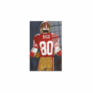 Elegante Panel Decorativo de Lona con Diseño Art Deco de Jerry Rice 49ers, Impreso y Colgante, con Vidrio Templado - Product Image 2