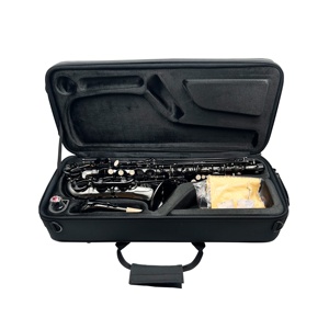 Saxofón <span class=keywords><strong>Alto</strong></span> Profesional SEASOUND OEM JYAS102DBNB, Cuerpo de Níquel Negro, Llaves Plateadas, Tono Eb, Instrumento de Viento Plegable y Ajustable - Product Image 4