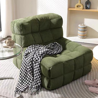 Fauteuil de loisirs individuel moderne et minimaliste à motif gaufré, design dossier bloc, OEM pour salon, balcon et chambre à coucher
