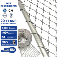 SUS 304 Edelstahl-Seilnetz Flexibles Drahtgeflecht Treppengeländer