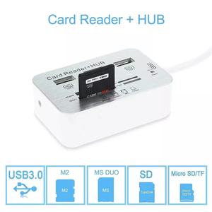 Hub USB 3.0 en alliage d'aluminium avec lecteur de carte SD/TF, combo multifonction 7 en 1, USB3.0 3 ports + 4 lecteurs de carte pour PC MacBook - Product Image 4