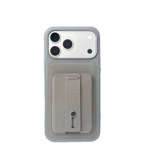 เคสโทรศัพท์แบบ 3-in-1 สำหรับขายส่ง วัสดุ TPU พร้อมช่องใส่บัตร ลายคาร์บอนไฟเบอร์ หนัง ปุ่มโลหะ ตัวตั้งแบบขาตั้ง ไม่ใช่แม่เหล็ก สำหรับ iPhone Series - Product Image 1