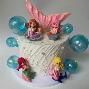 Decorazione per <span class=keywords><strong>Torta</strong></span> a Tema Sirena, Popolare Topper per <span class=keywords><strong>Torta</strong></span> di Compleanno per Ragazze - Product Image 3